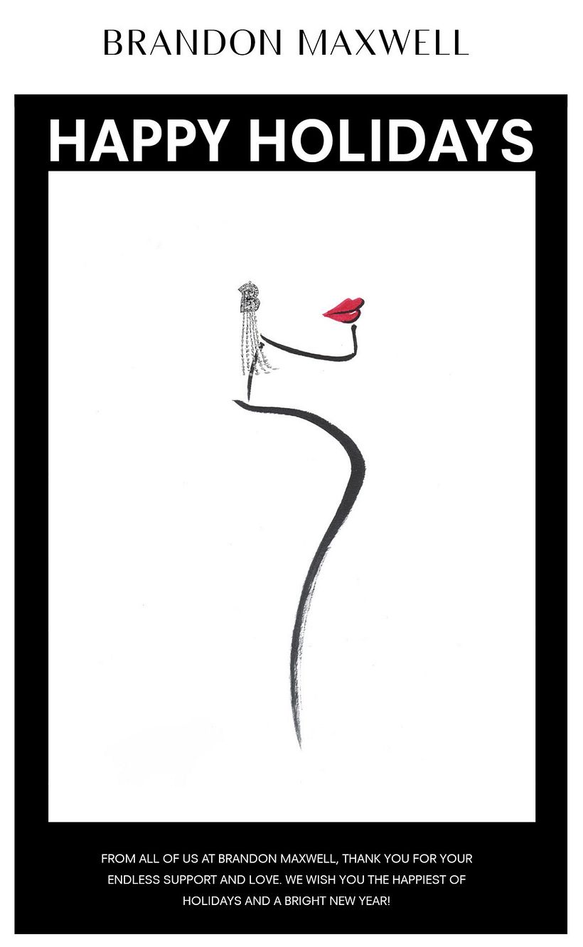 Brandon Maxwell holiday cards  1