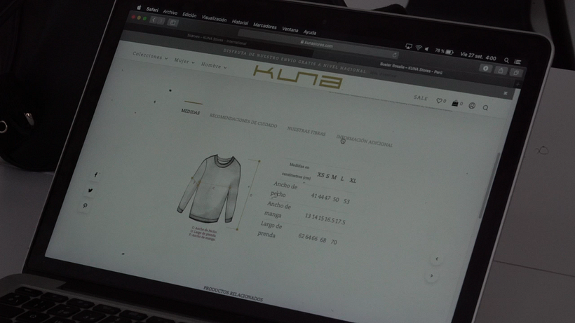 Prueba de usabilidad de la web del cliente.