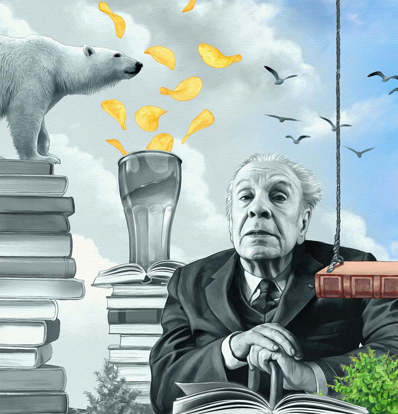 El texto trata sobre su experiencia cuando sus padres la llevaban de pequeña al Retiro, a la Feria del Libro de Madrid.