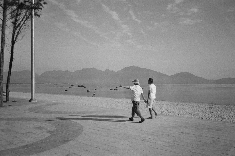 Barcazas en la bahía de Danang.