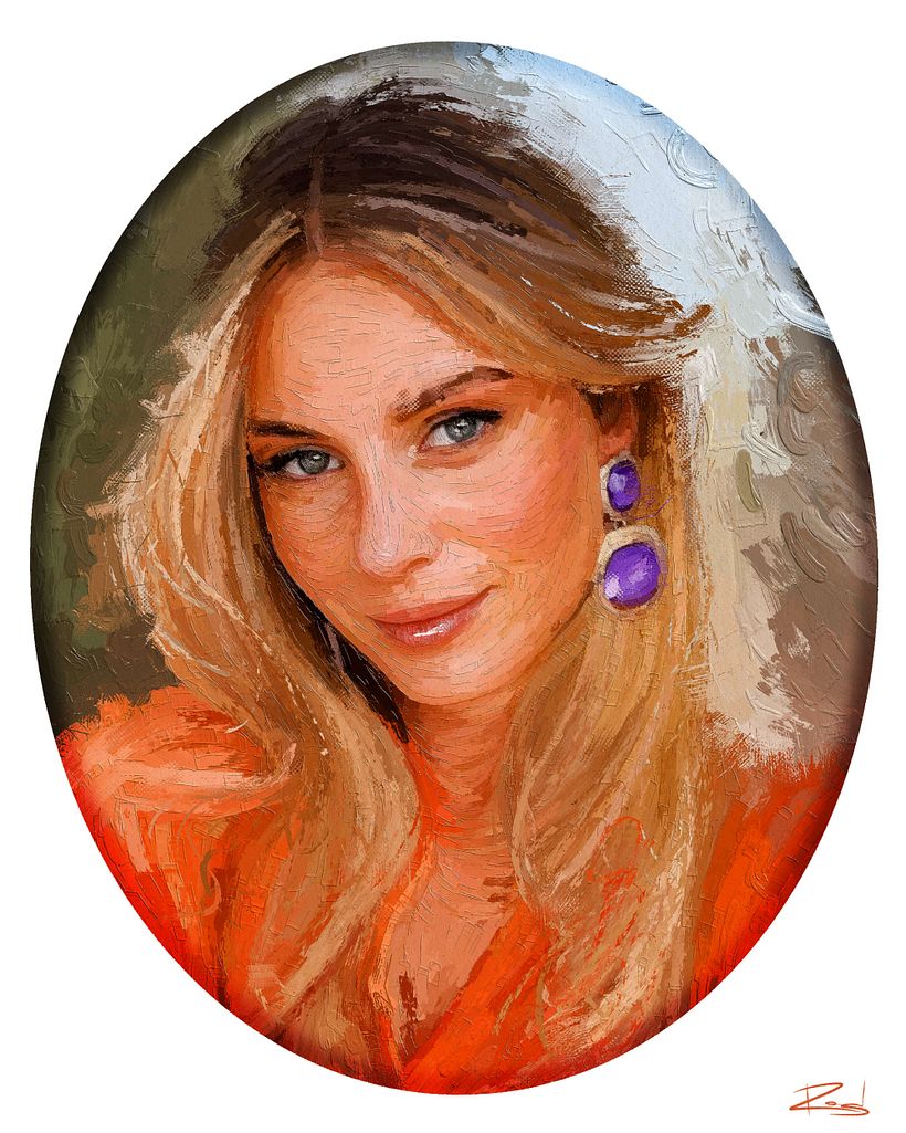 She is Lisa Urbasil - My Project in Portrait Painting by Rod Lovell