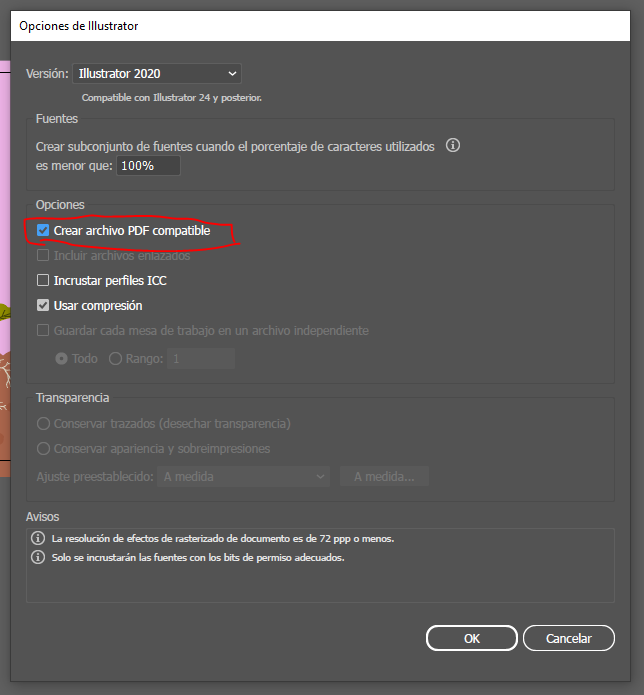 After Effects importa capas de Illustrator y no se ven 1