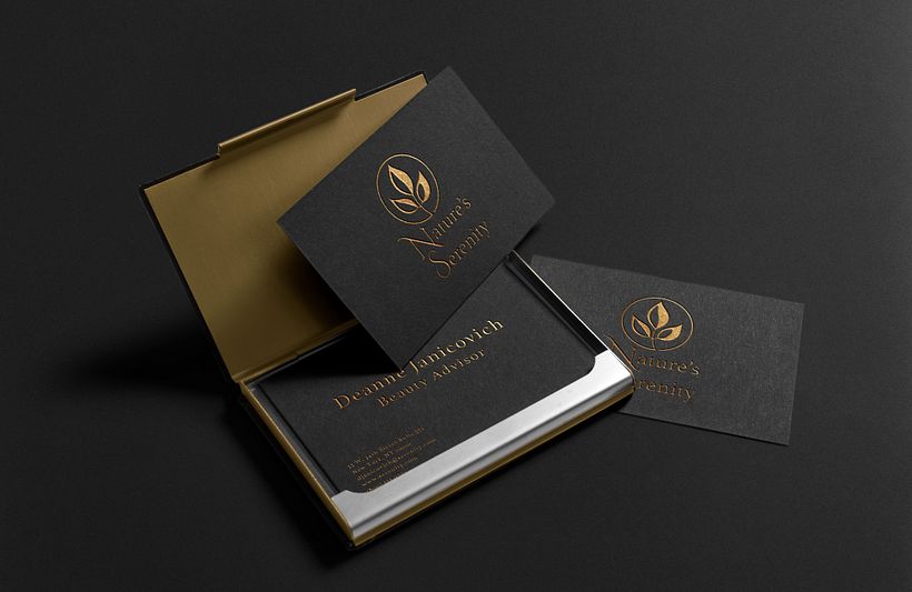 Business Cards and Brass Card Case