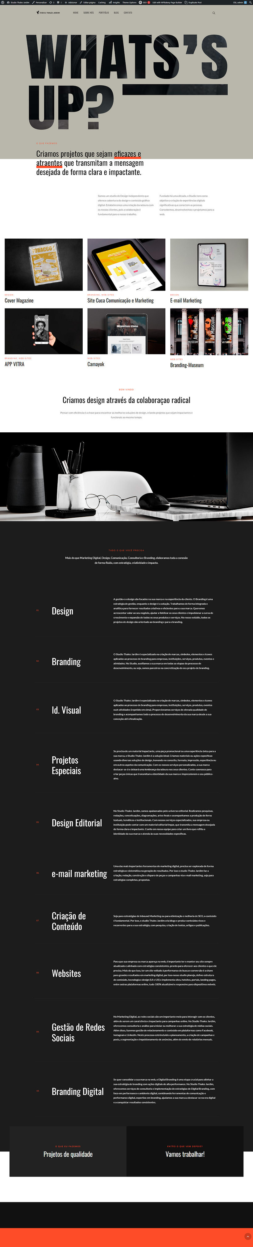 Meu projeto do curso: WordPress: crie um site profissional do zero - Studio Thales Jardim 6
