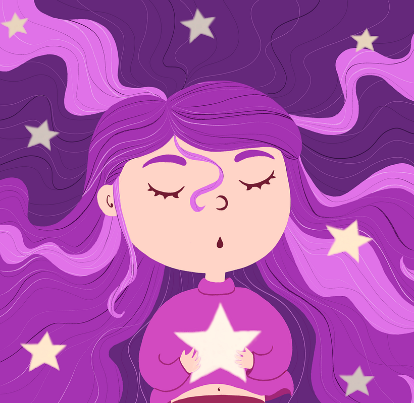 Depois de blocar e colocar alguns detalhes para definir as formas do rosto e do cabelo.