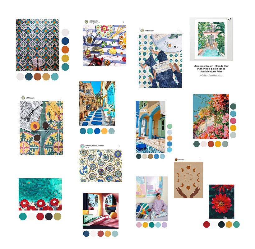 Mi inspiración: azulejos y mosaicos, plantas, mar, flores, vacaciones...