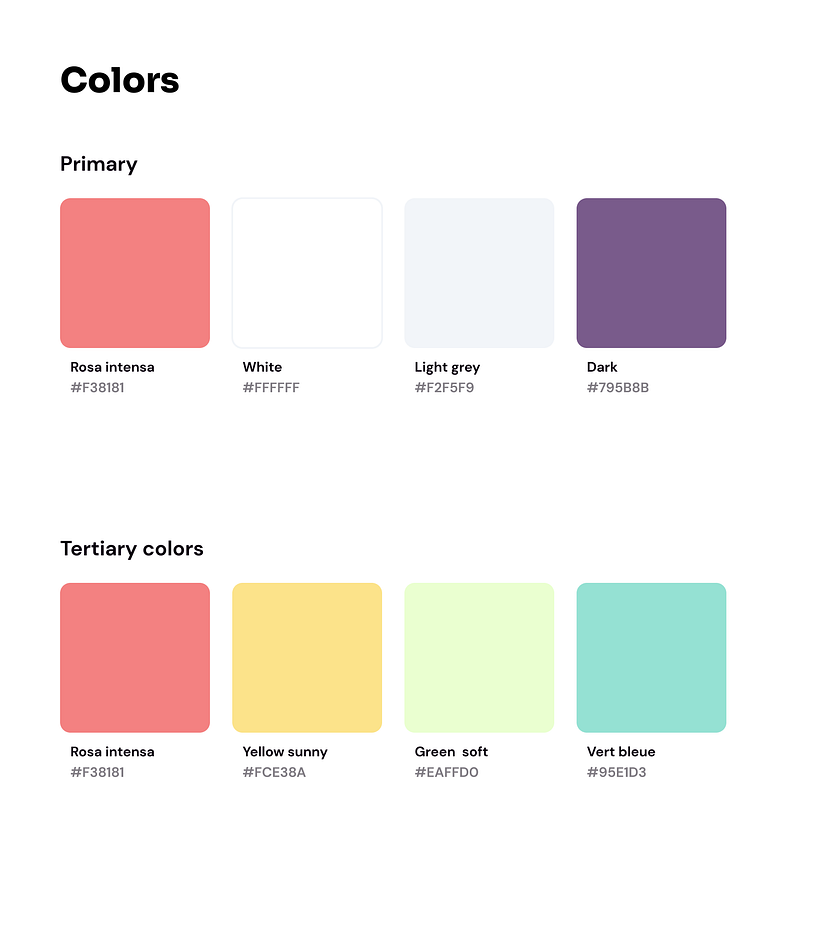Siguiendo los consejos de Silvia, tomé ayuda en las páginas que compartió sobre paletas de colores y así creé mi nueva paleta