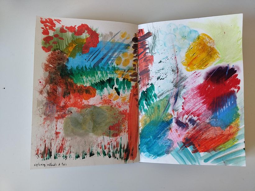 painting freely and exploring