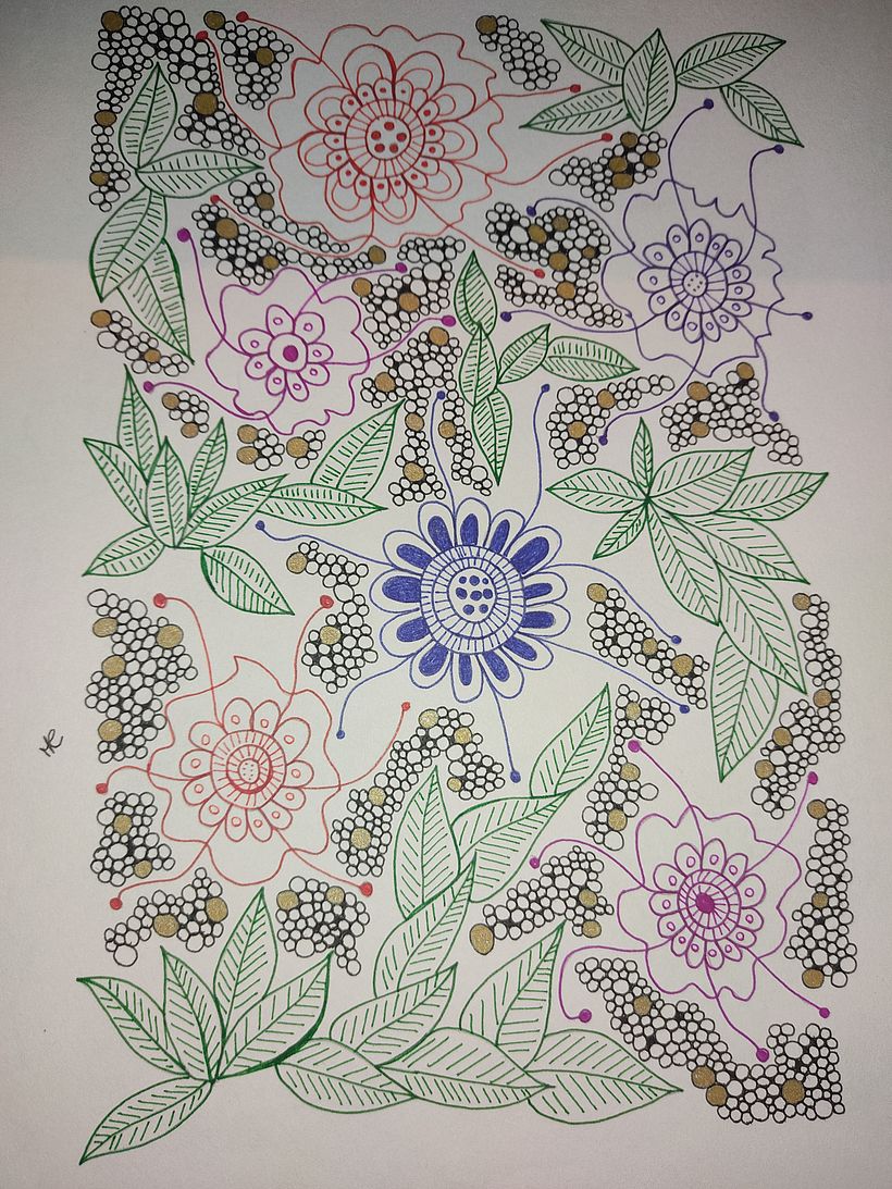 Mi proyecto del curso: Zentangle y mandalas: dibuja patrones armónicos 3