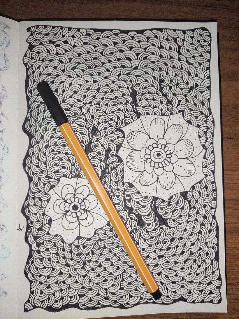 Mi proyecto del curso: Zentangle y mandalas: dibuja patrones armónicos 4