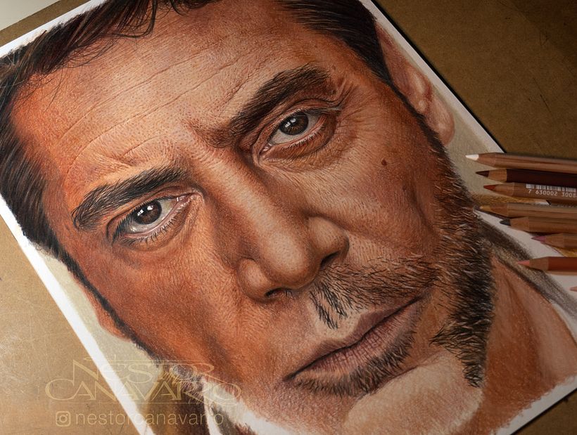 Javier Bardem en lápices de colores 6