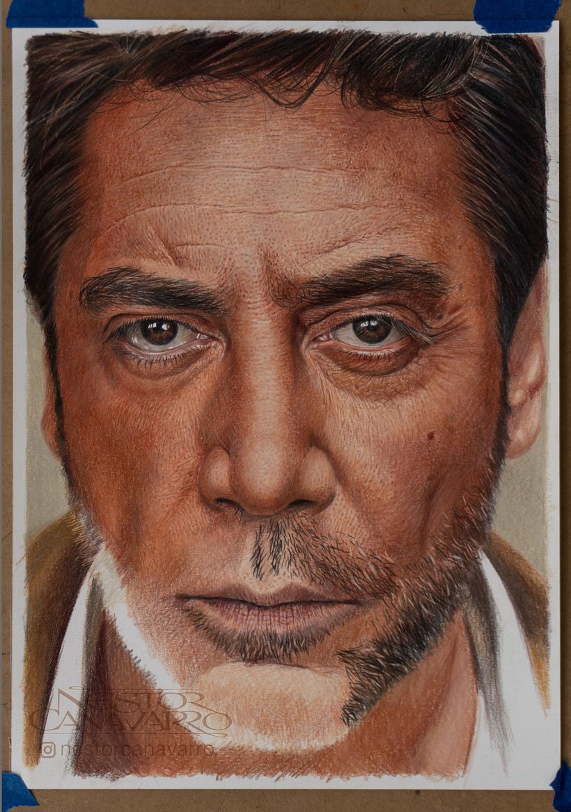 Javier Bardem en lápices de colores 7