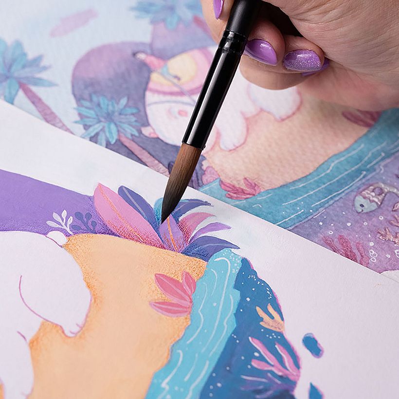 Aquí puedes ver los detalles y diferencias entre la acuarela y el gouache.