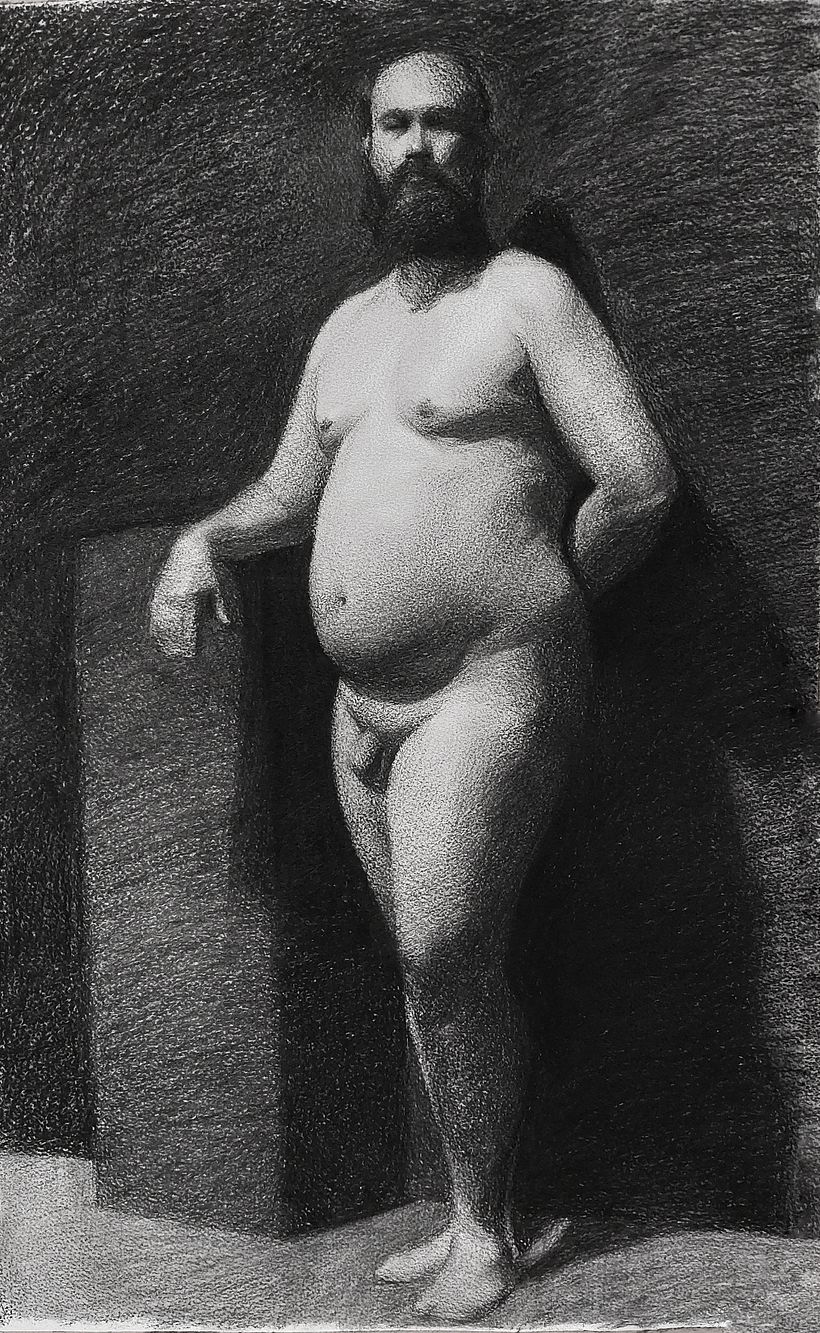 Male model drawing - Dibujo de modelo masculino 1