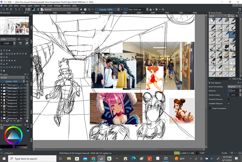 My project for course: Basic Principles of Drawing People from Imagination 2