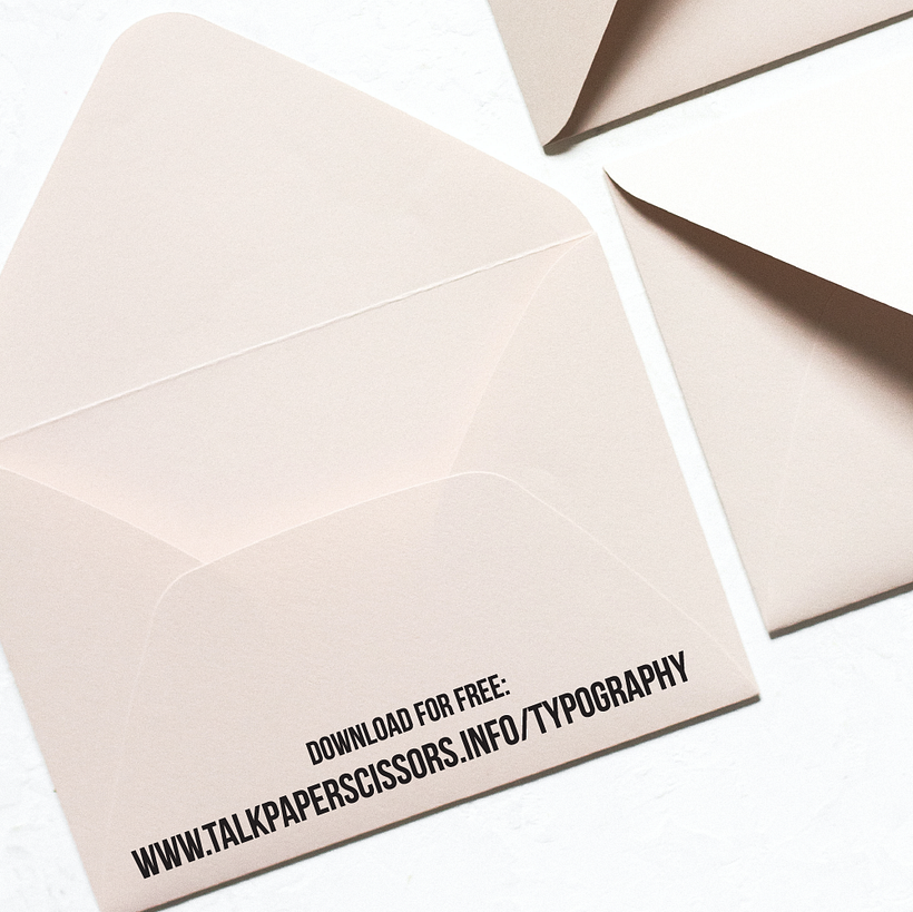 Download for free at talkpaperscissors.info/typography