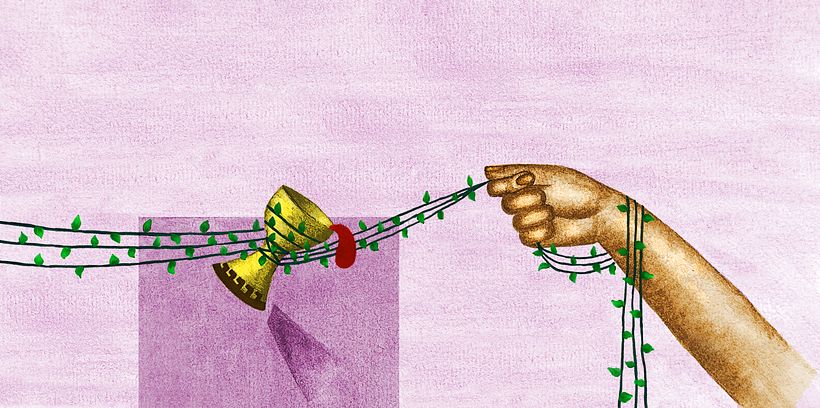 After getting a feedback about the hand gesture, I repainted my artwork and made some changes.