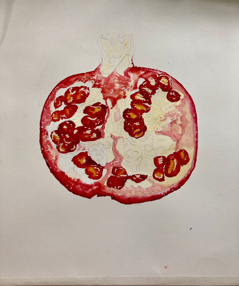 Ik heb van Julia Trickey veel nieuwe technieken geleerd, vooral hoe ik water/verf kan beheersen.