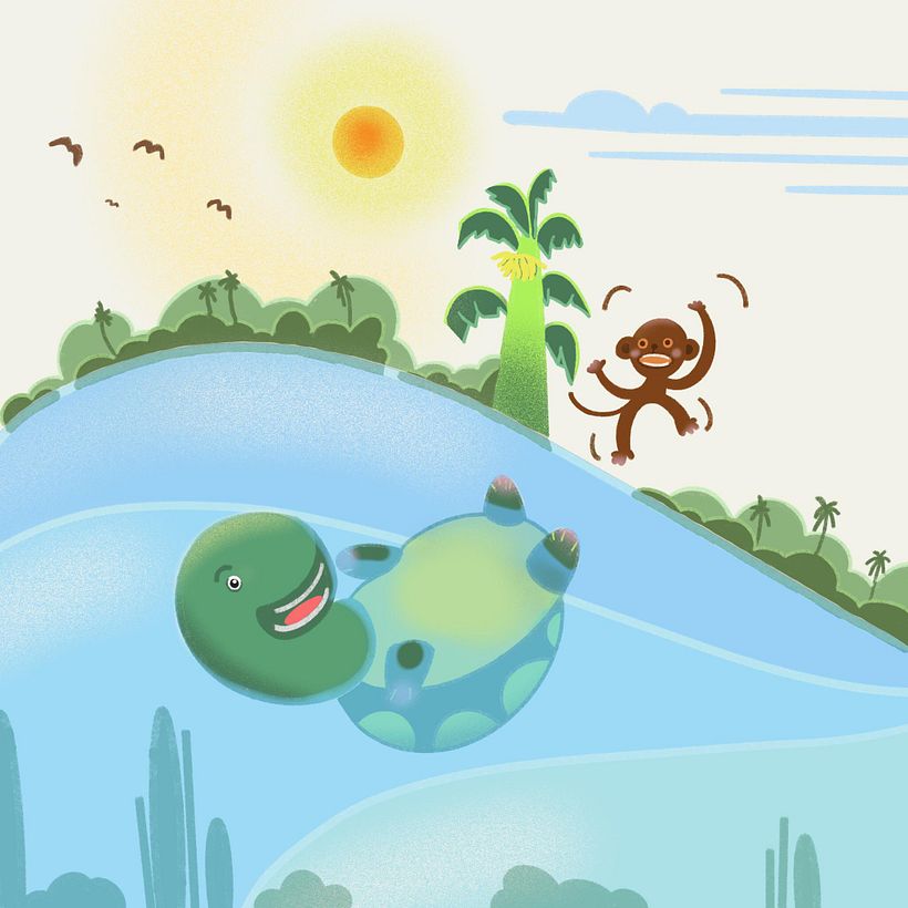 The Story of A Turtle and a Monkey