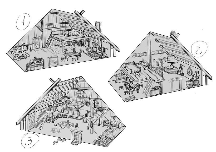 La Casa de Sigrid, Mi proyecto del curso: Desarrollo visual desde cero: ilustra escenarios imaginarios - Dibujo