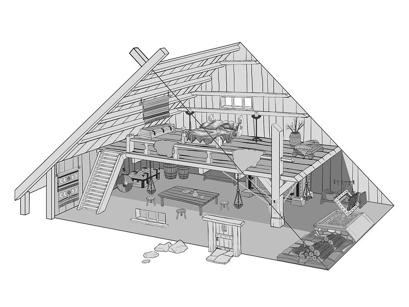 La Casa de Sigrid, Mi proyecto del curso: Desarrollo visual desde cero: ilustra escenarios imaginarios - Dibujo