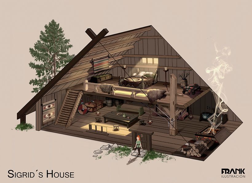 La Casa de Sigrid, Mi proyecto del curso: Desarrollo visual desde cero: ilustra escenarios imaginarios - Dibujo