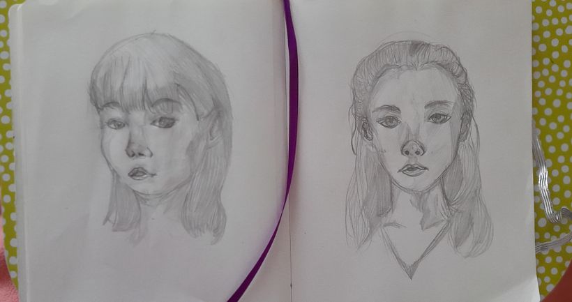 Mi proyecto del curso: Cuaderno de retratos a línea con grafito 1