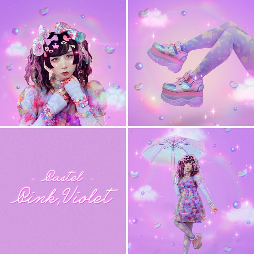 Pastel, Pink, Violet - Kawaii girl 3