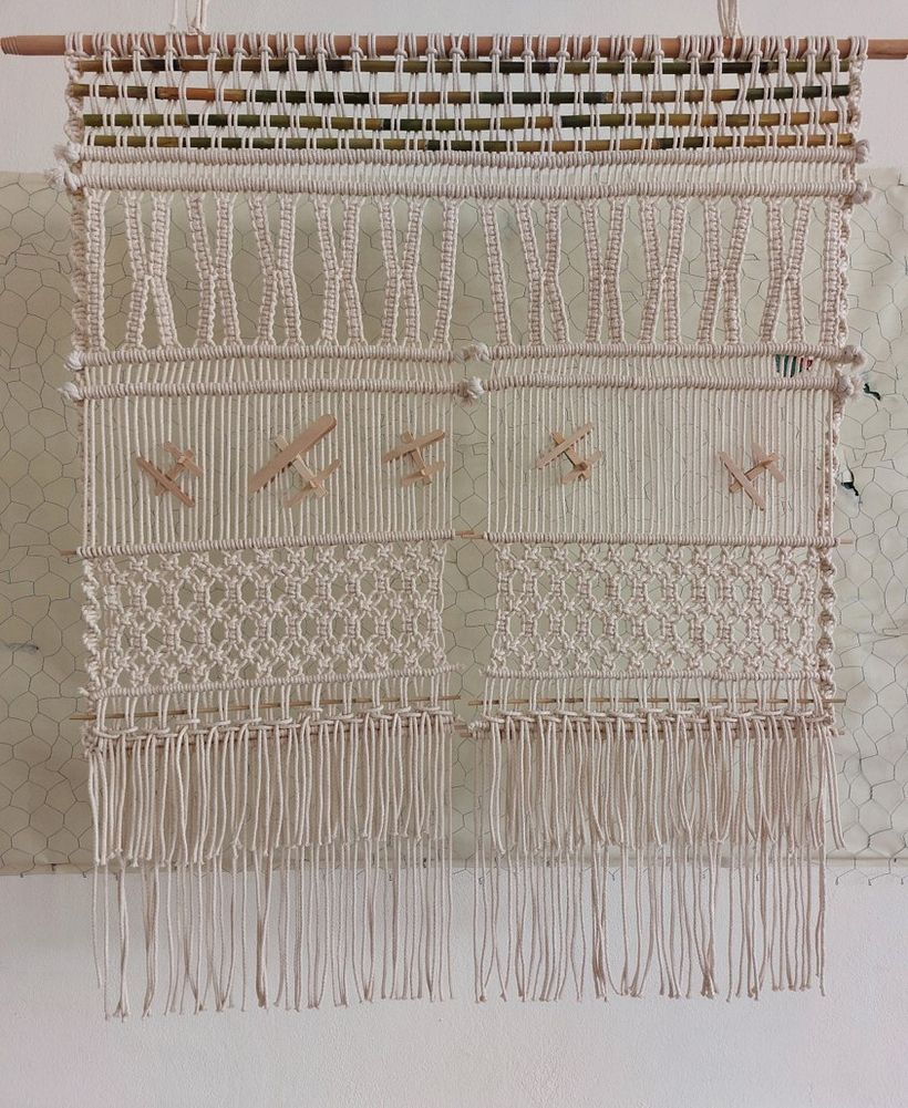 Meu projeto do curso: Introdução ao macramê: criação de um tapete decorativo 3