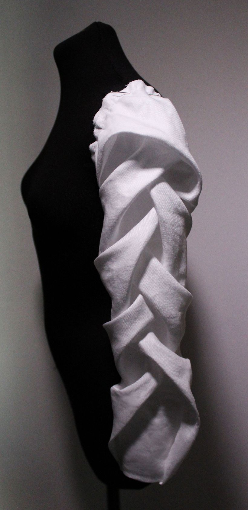 Smocking technique on a sleeve.