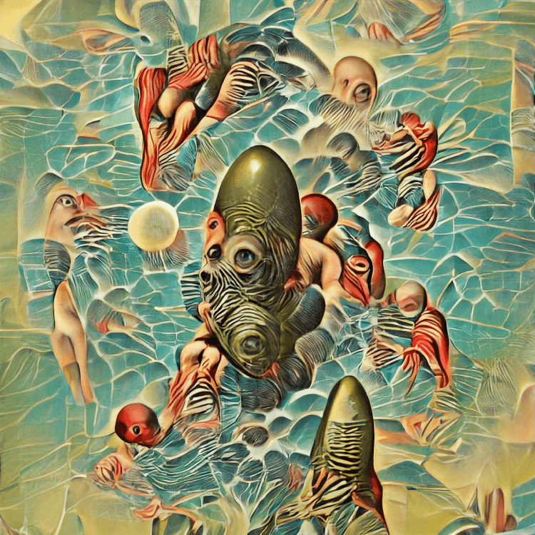Artistic piece generated by the Artificial Intelligence, Botto.