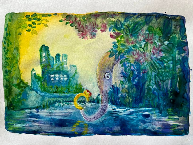 My project for course: Fantasy Landscapes with Watercolor & Gouache 2