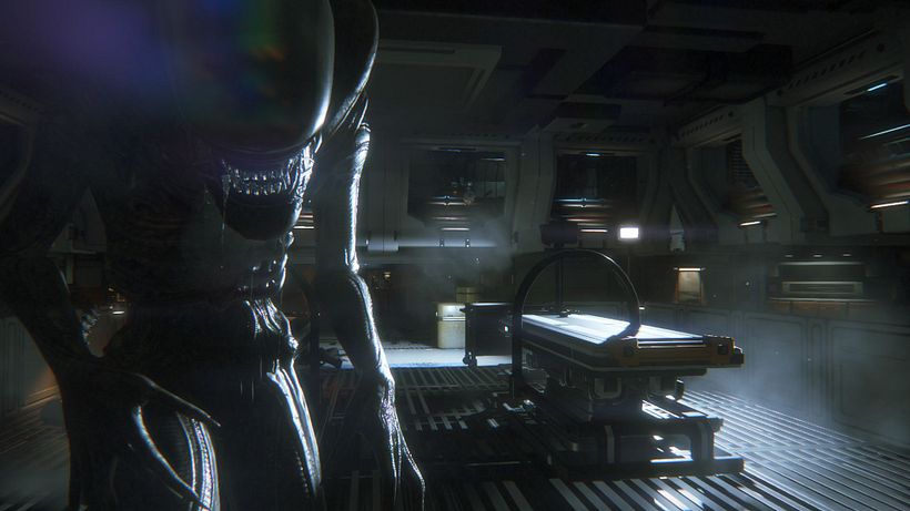 This game reeks of dread and atmosphere, and the Alien when present chews the scenery (other people)