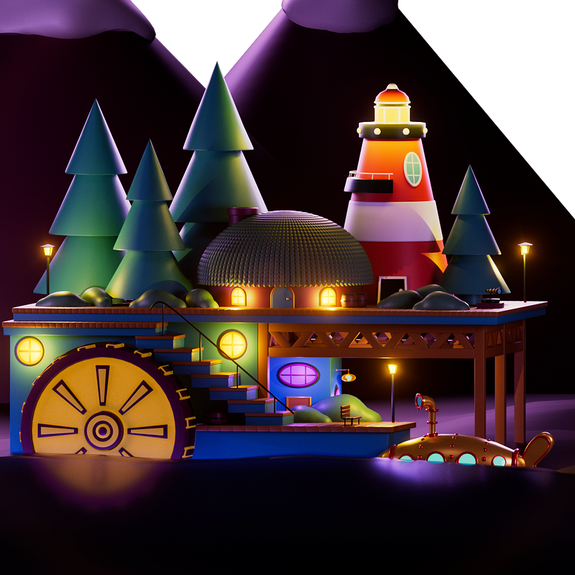 Further details, colours for materials and lighting