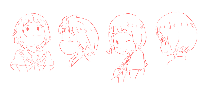 Study face angle from “Kill la kill” ~