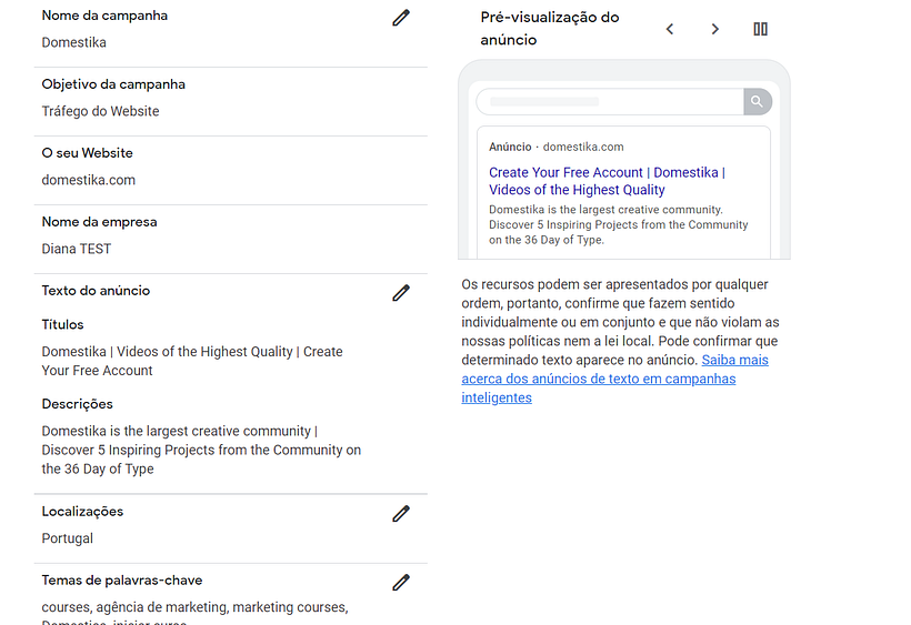 Diana's Final Project - Google Ads from zero and Facebook Ads results 5