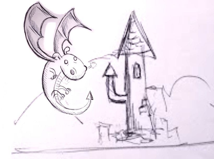 Ampliação do rascunho com photoshop e impressão