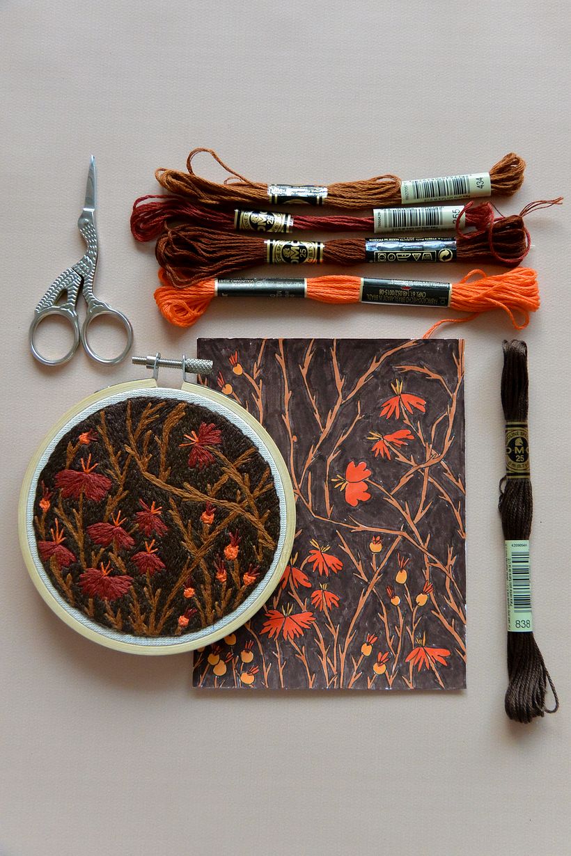 Dos versiones de unas flores 5