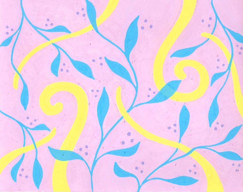 Finished version. I would change add a second layer to some parts and maybe change the lavender dots.