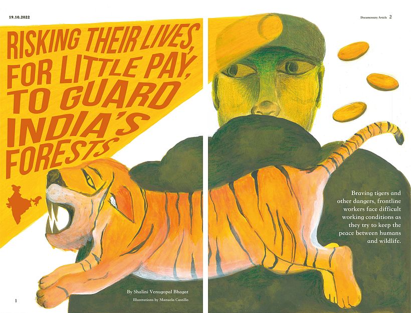 Artículo Ilustrado / Risking their lives, for little pay, to guard India's forests 2