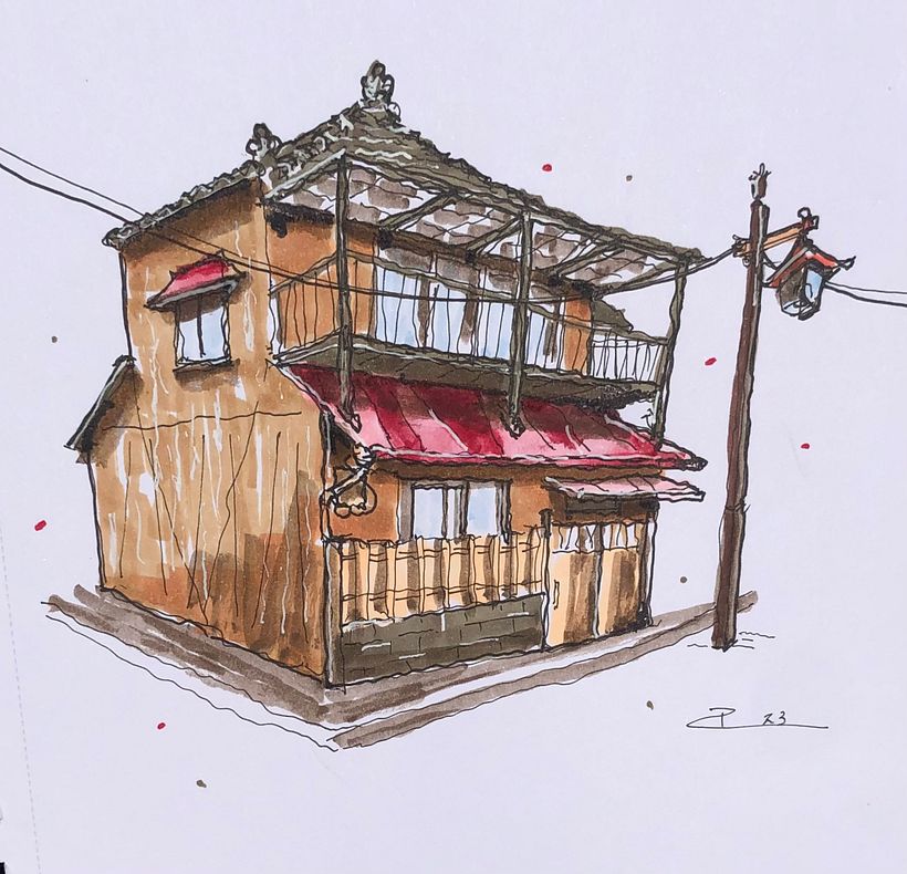 My project for course: Expressive Architectural Sketching with Colored Markers 3