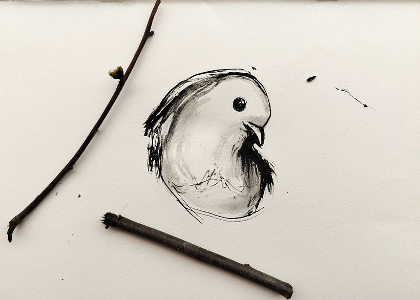 Ink and water (as there is no going back with ink, this was so much fun)
