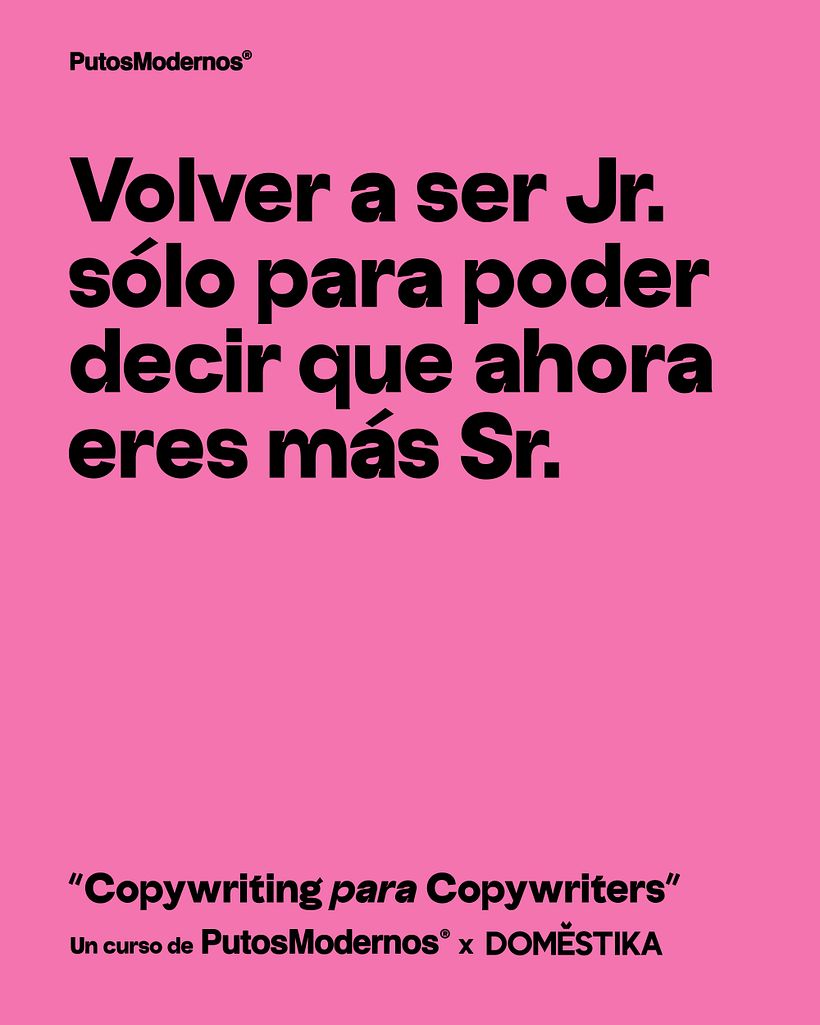 "Copywriting para Copywriters" un cusso de PutosModernos y Domestika 4