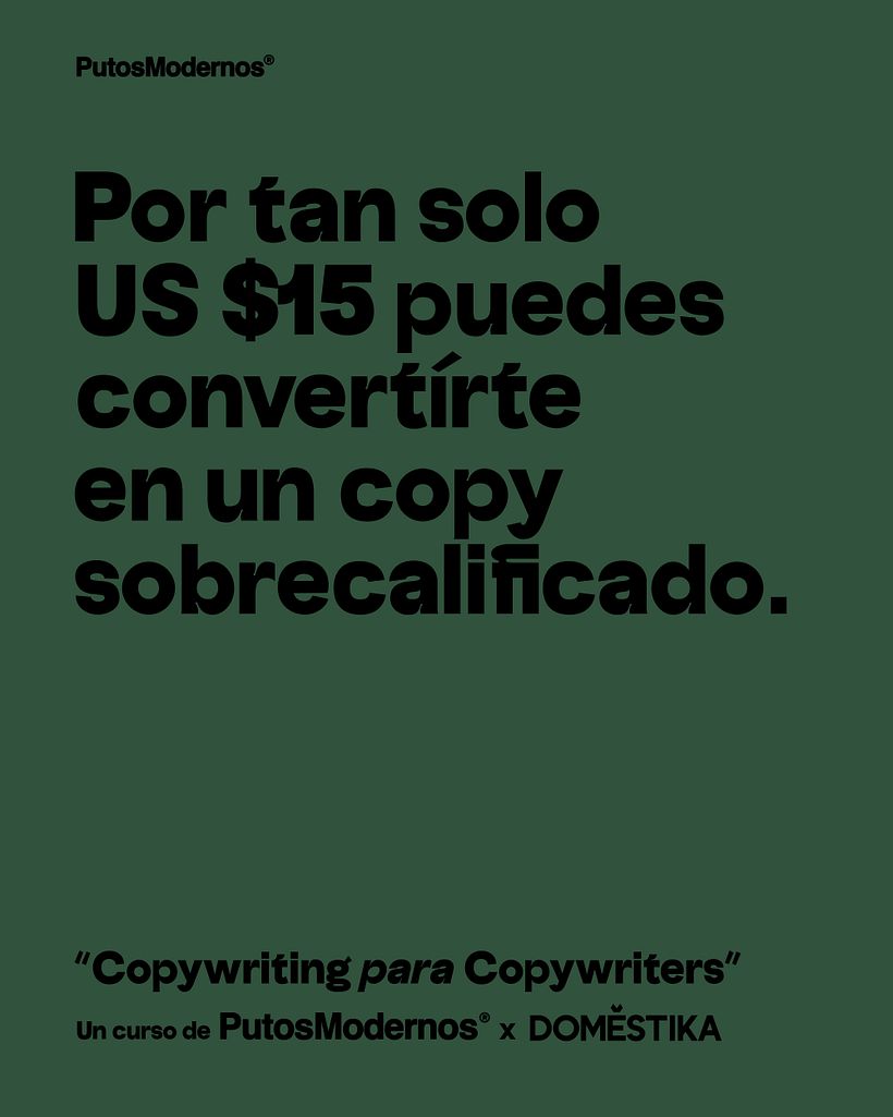 "Copywriting para Copywriters" un cusso de PutosModernos y Domestika 10