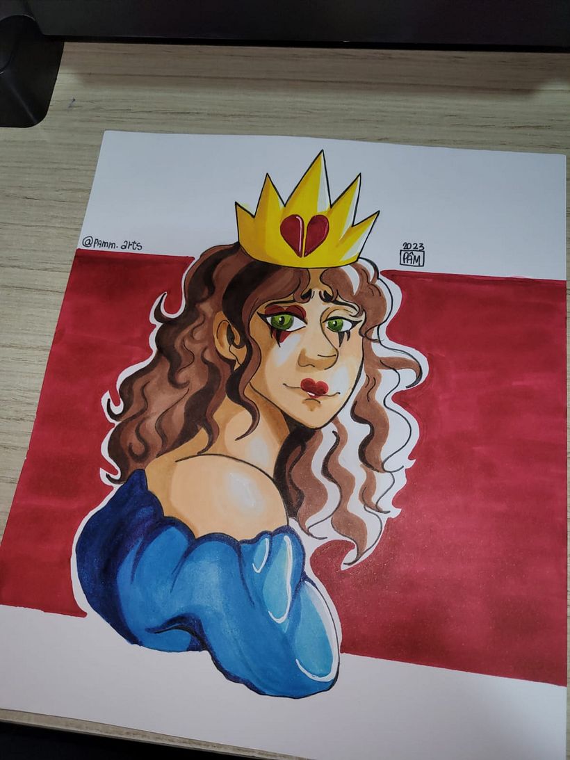 Pintura com marcadores finalizada