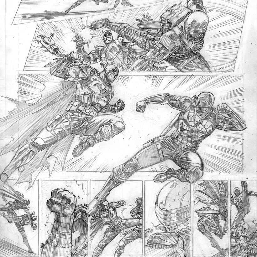 Pencils by Reilly Brown for Batman/Fortnite #3 (Haz click en la imagen para ampliarla).