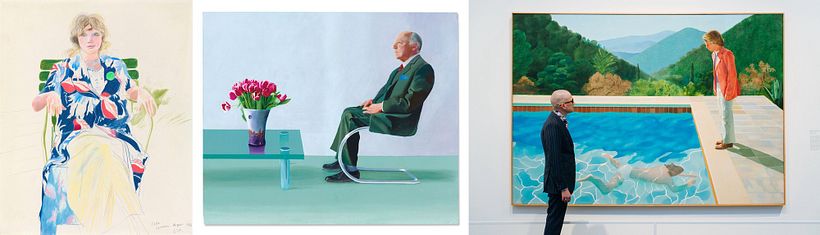 "Retrato de Celia Carennac", "Retrato de Sir David Webster" y "Retrato de un artista (Piscina con dos figuras)"
