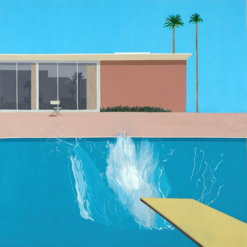 "The bigger splash", David Hockney