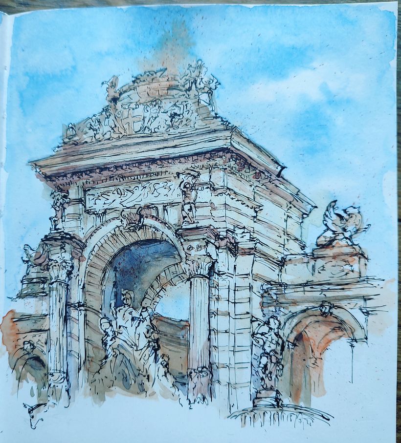 My project for course: Architectural Sketching with Watercolor and Ink 4