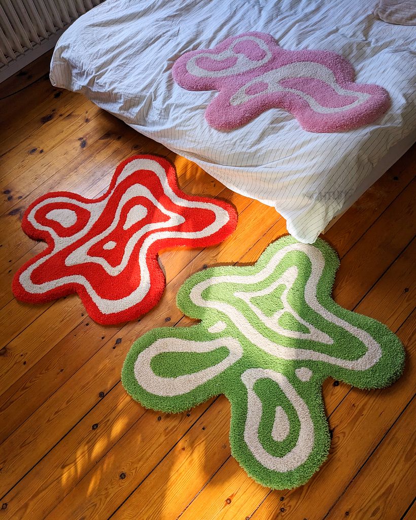 Squiggly psychedelic rug 3